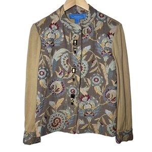 Doncaster Cottagecore Tapestry Jacket Womens 10 Wool Silk Blend Victorian Luxury